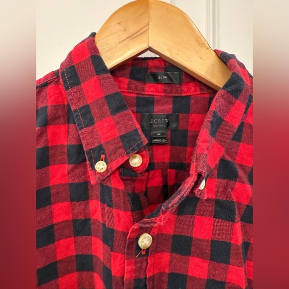 J. Crew Red and Black Casual Button Down Shirt - Picture 2 of 6